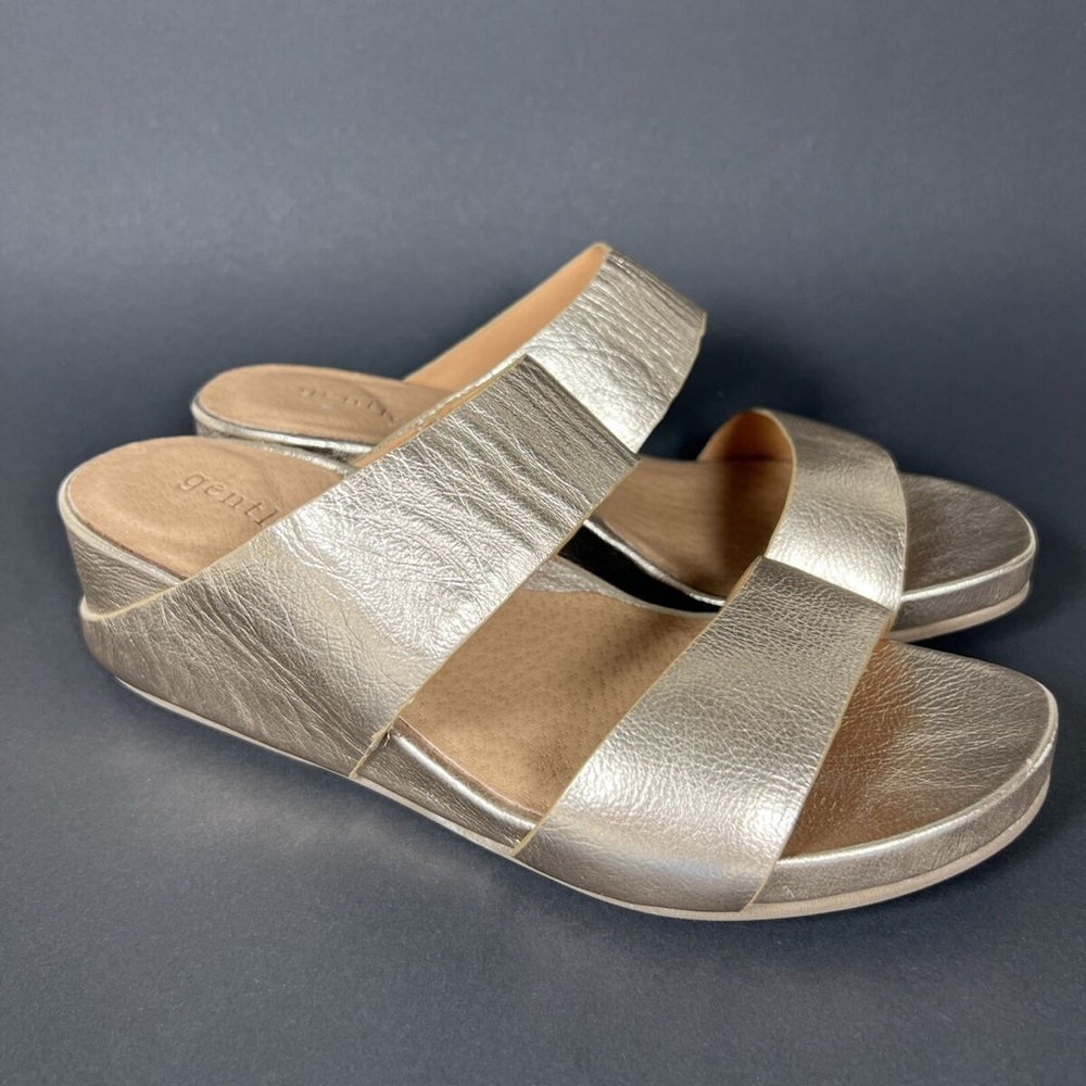 Gentle Souls Women's Gold Sandals